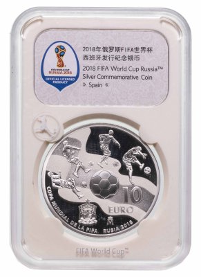 купить Испания 10 евро 2017 "Чемпионат мира по футболу в России 2018" в слабе