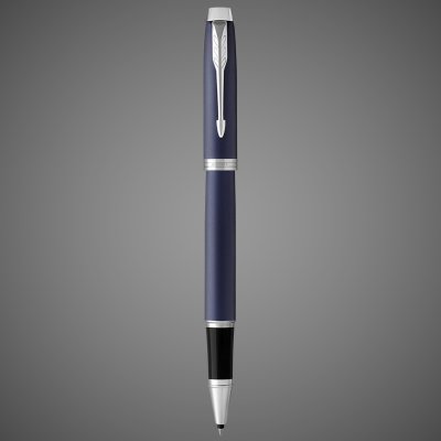 Купить Ручка роллер Parker IM Metal Matte Blue CT, стержень: F, цвет чернил: black, в подарочной упаковке., Металлы: латунь, 2026 г.