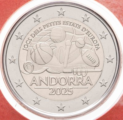 купить Андорра 2 евро 2025 "Игры малых государств Европы" в коинкарте