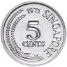 Купить Сингапур 5 центов (cents) 1971   "ФАО - Продовольственная программа"