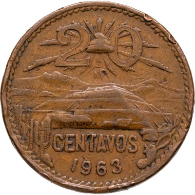 купить Мексика 20 сентаво (centavos) 1963
