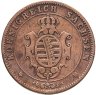 Купить Германия, Саксония 5 пфеннигов 1862