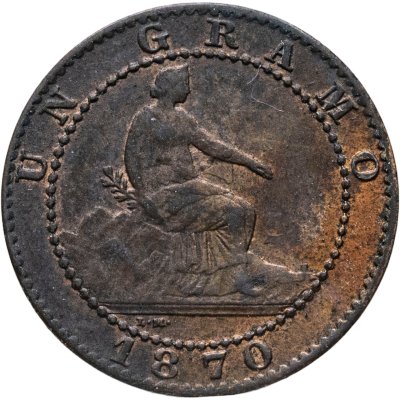 купить Испания 1 сентимо (centimo) 1870