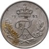 Купить Дания 25 эре (ore) 1953
