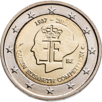 купить Бельгия 2 евро 2012 "75 лет музыкальному конкурсу имени королевы Елизаветы"
