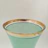 Купить Ваза для цветов мятного оттенка, стекло, краска, золочение, Bohemia Crystal (Bohemia Glass), Чехословакия, 1960-1980 гг.