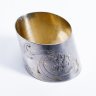 Купить Кольцо для салфетки в стиле модерн с гравировкой "ВЛ", металл., резьба, золочение, мастер-монограммист "ИФ", Российская империя, 1908-1917 гг.
