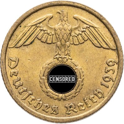 купить Германия (Третий рейх) 10 рейхспфеннигов (reichspfennig) 1939