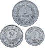 Купить Франция 5 2 1 франк 1944-1949 набор из 3-х монет