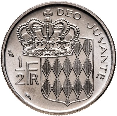 купить Монако 1/2 франка (franc) 1974