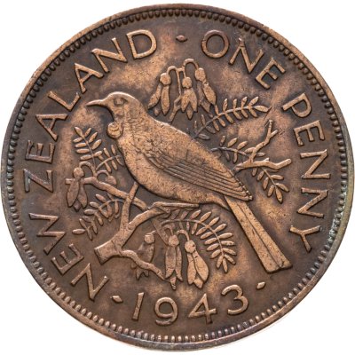 купить Новая Зеландия 1 пенни (penny) 1943