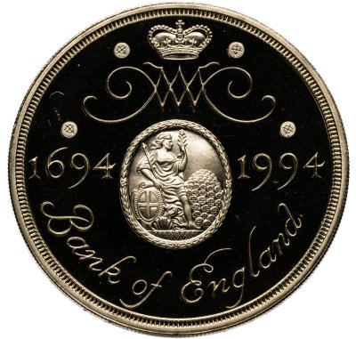 купить Великобритания 2 фунта (pounds) 1994 "300 лет Банку Англии"