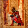 Купить Икона "Св. Иоанн Дамаскин", дерево, масло, золочение, цировка, Российская империя, 1880-1915 гг.
