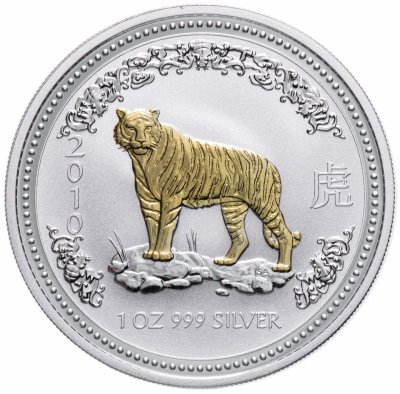 Купить Австралия 1 доллар (dollar) 2007 "Китайский календарь - Год тигра"