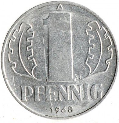 купить Восточная Германия (ГДР) 1 пфенниг 1968