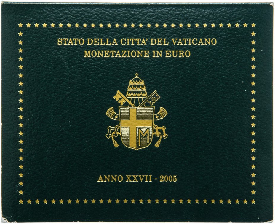 купить Ватикан годовой набор монет 2005 (8 штук, в буклете)