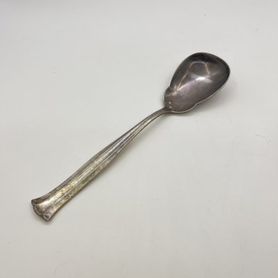 купить Ложка сервировочная с лаконичным декором, металл, серебрение, August Wellner Söhne, Германия, 1930-1950 гг.