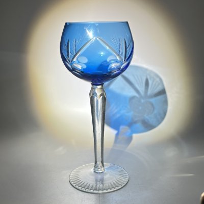 купить Фужер с резным декором в виде винограда, хрусталь, алмазная грань, Германия, 1970-1990 гг.