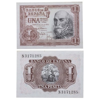 купить Испания 1 песета 1953 (Pick 144)