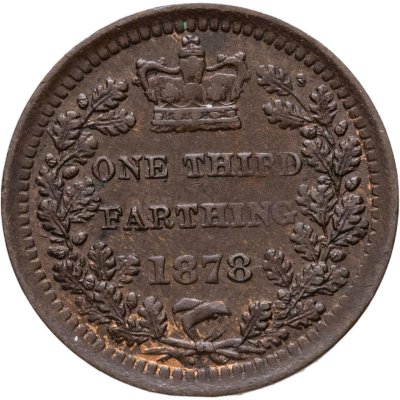 купить Великобритания 1/3 фартинга 1878 для Мальты