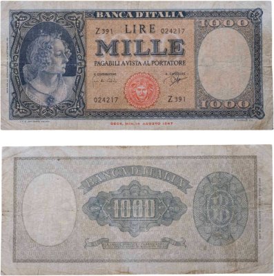 купить Италия 1000 лир 1947
