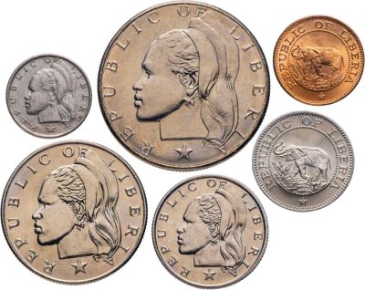 купить Либерия набор из 6 монет 1968-1984 гг.