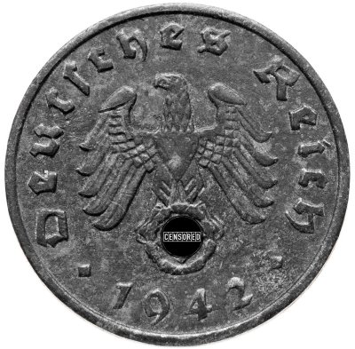 купить Германия, Третий Рейх 1 рейхспфенниг 1942 "А"