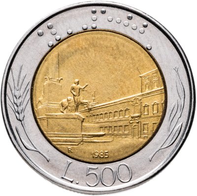 купить Италия 500 лир 1985 "Квиринальский дворец"