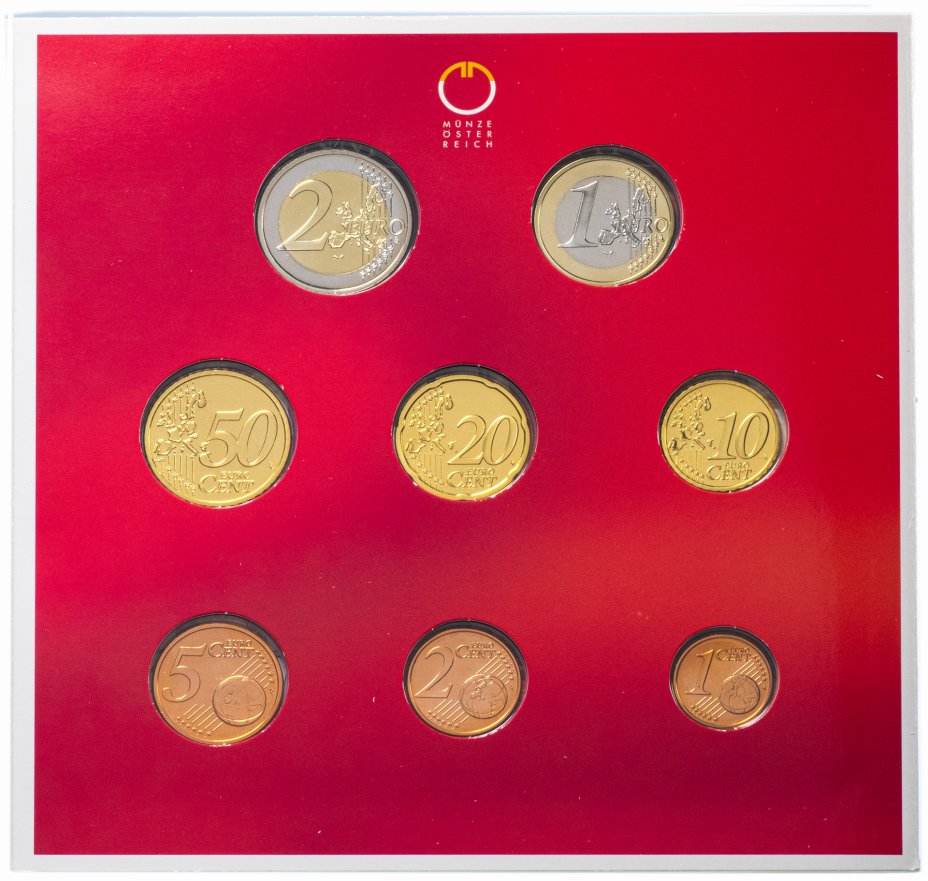 купить Австрия годовой набор монет евро 2005 (8 монет в буклете)