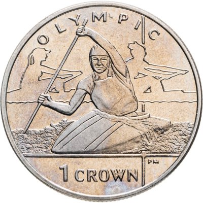 купить Остров Мэн 1 крона (crown) 2012 "XXX летние Олимпийские Игры, Лондон 2012 - Гребля на каноэ"