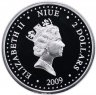 Купить Остров Ниуэ 2 доллара 2009 "12 дней рождества: день 11-й, дудочники"