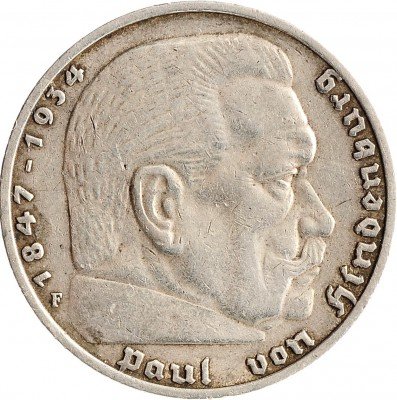 Купить Нацистская Германия 5 марок 1936 (старого образца)