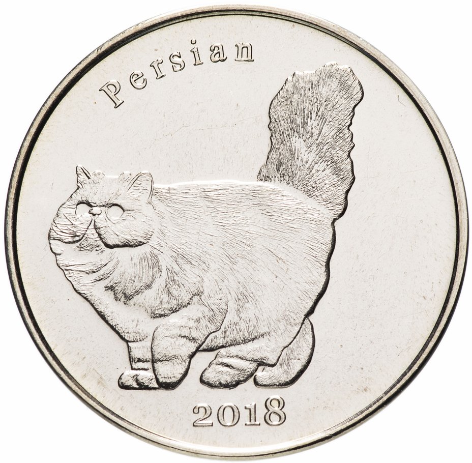 купить Остров Строма монетовидный жетон 1 фунт 2018 "Персидская кошка"