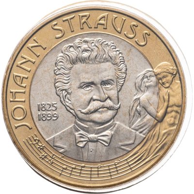 купить Австрия 50 шиллингов 1999 "100 лет со дня смерти Иоганна Штрауса" в официальном буклете