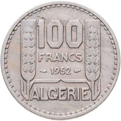 купить Алжир 100 франков (francs) 1952