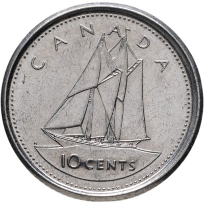 купить Канада 10 центов (cents) 2002 P "50 лет правления Королевы Елизаветы II"