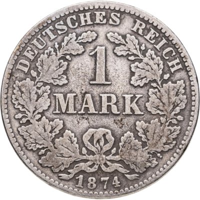 купить Германия 1 марка 1874 H знак монетного двора: "H" - Дармштадт