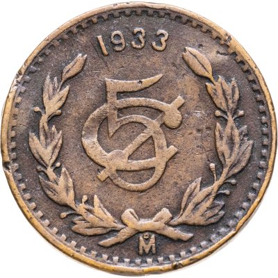 купить Мексика 5 сентаво (centavos) 1933