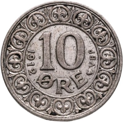 купить Дания 10 эре (ore) 1912