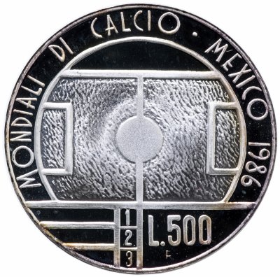 купить Сан-Марино 500 лир 1986 "Чемпионат мира по футболу 1986 года в Мехико"