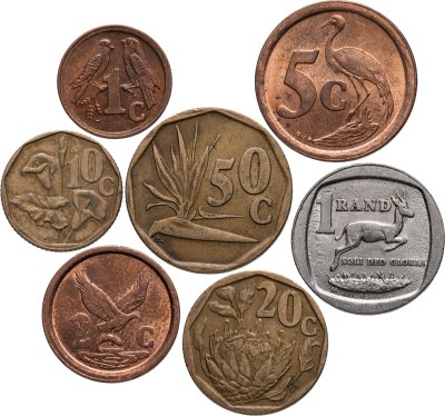 купить ЮАР набор монет 1990-1995 (7 штук) Флора и Фауна