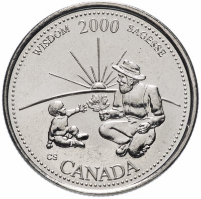 купить Канада 25 центов (cents) 2000 "Миллениум - Мудрость"