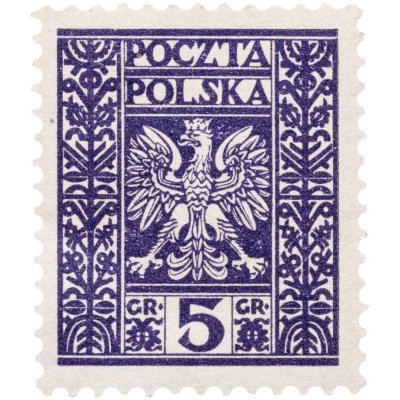 купить Польша марка 5 грошей 1928 Орел