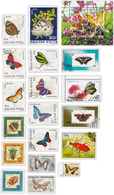 купить Набор из 18 марок "Фауна. Насекомые"