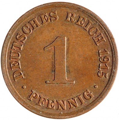 Купить Германия 1 пфенниг 1915 A