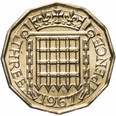 Купить Великобритания 3 пенса (pence) 1967