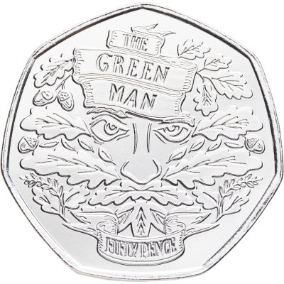 купить Джерси 50 пенсов (pence) 2025 "Британский фольклор - Зеленый человек"