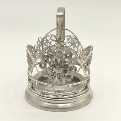 купить Подстаканник, выполненный в технике ажурной скани, Производственное объединение «Урарту», Комбинат Нархудпромыслов, металл, скань, СССР, 1970-1980 гг.