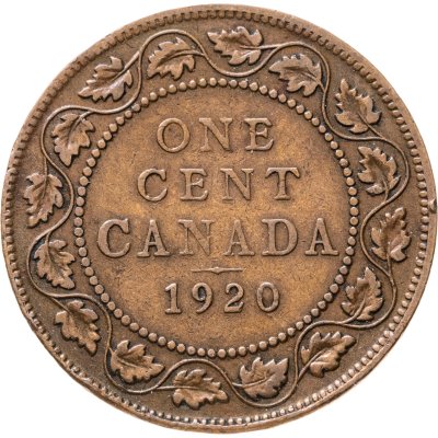 купить Канада 1 цент (cent) 1920 старый тип