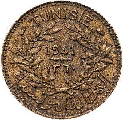 купить Тунис 1 франк (franc) 1941